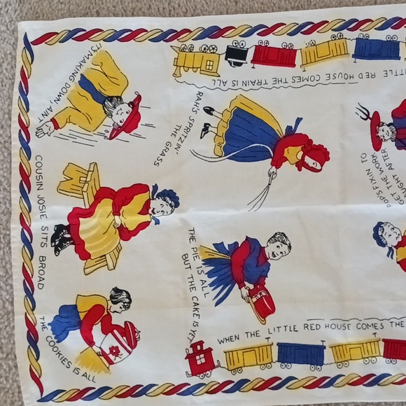 Amish Pennsylvania Dutch Tea Towel Vintage Kitchen - Picture 3 of 4